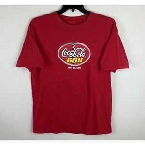 Vintage Y2K NASCAR Coca-Cola Graphic T-Shirt / Red / Size XL